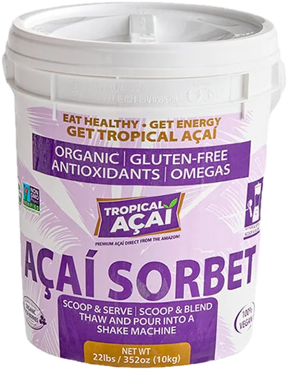 Premium Açaí Sorbet – product packaging